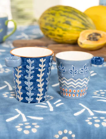 “Caramel” ceramic mug, 2-pack - porcelain blue