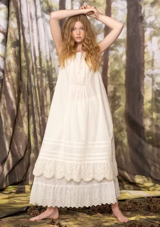 “Tuva�” dress in organic cotton - feather