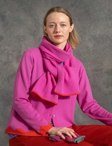 Scarf in wool/cashmere - cerise