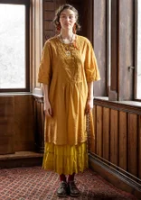 “Wanja” woven organic cotton dress - ochre