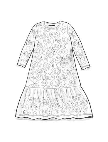 Robe "Rupangi" en jersey de coton biologique - coquelicot