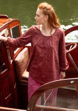 Top "Venezia" en coton biologique - rouge curry