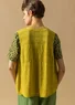 Knit vest in linen/recycled cotton (lime green S)