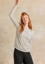 “Bianca” lyocell/elastane jersey top - black/patterned