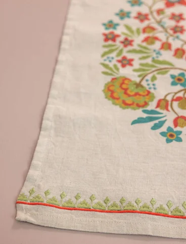 “Tree of life” linen/cotton table runner - natural