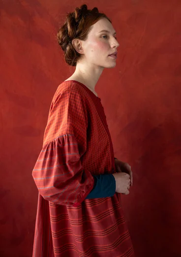 “Sofia” woven organic cotton dress - madder red