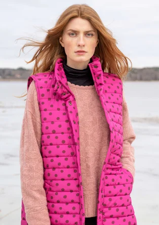 Vest "Susan" i genanvendt polyester - cerise