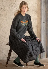 “Emelia” sweater in recycled wool - dark ash grey