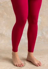 Solid-colour leggings made from recycled polyamide - cyklamen