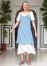 Slipkleid aus Lyocell/Elasthan (taubenblau S)