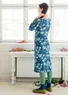 Robe ”Magnolia” en jersey de coton biologique/modal (bleu lin S)