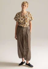 “Amina” woven pants in organic cotton - ash grey