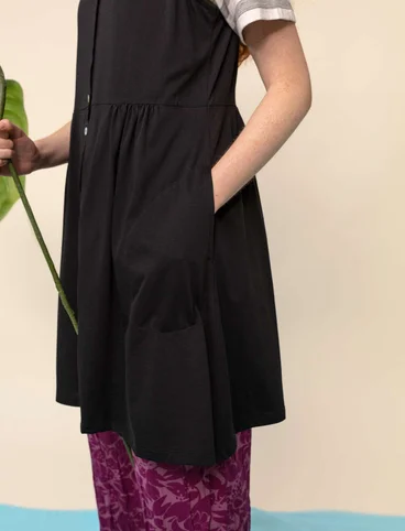 Robe "Lotus" en jersey de coton biologique - noir