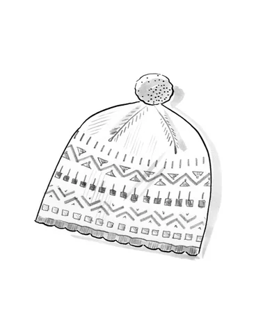 Mütze „Strikk“ aus Wolle/Recycling-Baumwolle/Hanf - schwarz