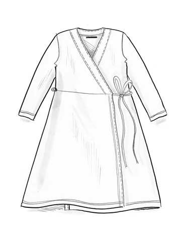 Tricot jurk van biologisch katoen/linnen - indigoblauw