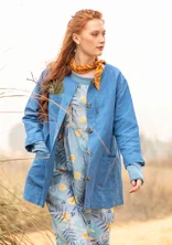 Jacket in linen/organic cotton - flax blue