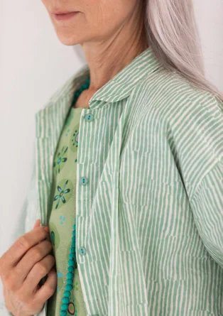 “Millie” woven organic cotton shirt - peppermint