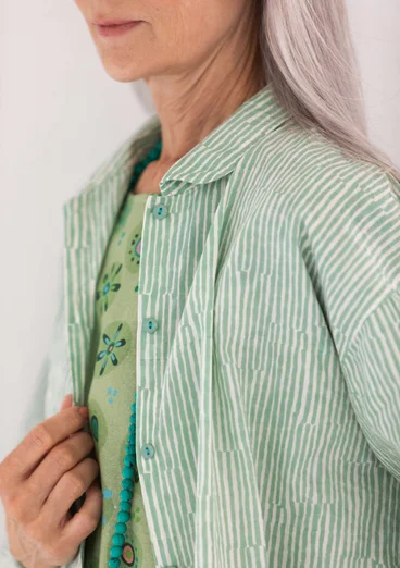 Chemise ”Millie” en coton biologique tissé - menthe poivrée