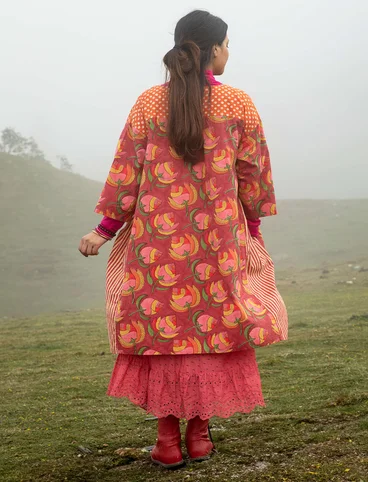 Vävd klänning "Gulab" i ekologisk bomull - fikon