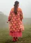 Vevd kjole «Gulab» i økologisk bomull (fiken S)