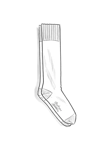 Chaussettes hautes en coton biologique uni - lait d'amande