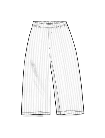 Striped jersey trousers made of organic cotton/modal - basil/light orient green