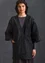 Kimonojacke „Anna“ aus Öko-Baumwolle/Leinen (schwarz S)