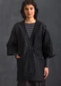 Veste kimono en coton biologique/lin (noir S)