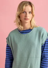 Sleeveless “Edna” Bästis sweater in recycled cotton - peppermint