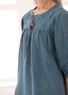 “Vera” woven blouse in linen (light indigo XS)