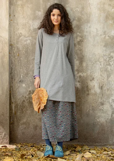 “Alora” jersey tunic in organic cotton - graphite