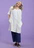 Robe en coton biologique tissé (blanc cassé S)