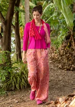 “Poesi” woven organic cotton trousers - ash pink