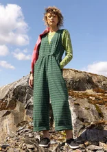 Combi-pantalon tissée "Sally" en coton biologique - bleu canard