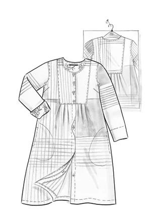 “Madras” woven dress in organic cotton - jade