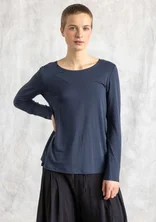 “Tina” jersey top in lyocell/spandex - ink blue