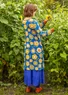 “Sunflower” jersey dress in lyocell/spandex (cornflower blue S)