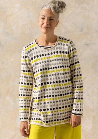 “Abby” favourite sweater in organic/recycled cotton - undyed/patterned