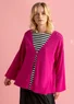 Organic/recycled cotton cardigan (pink begonia S)