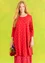 “Alma” jersey dress in organic cotton/modal (parrot red S)