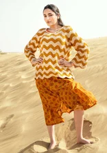 Woven “Gjusta” skirt in organic cotton - mustard