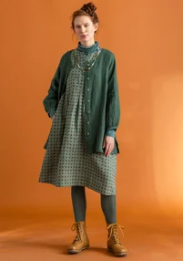 “Asta” woven linen dress - hopper/patterned