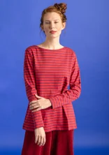 Basic-Streifenshirt aus Bio-Baumwolle - purpur-walderdbeere