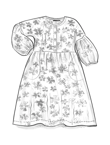 Robe "Petunia" en tissu de coton biologique - bleu clair