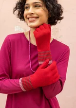 Lambswool gloves - amaryllis