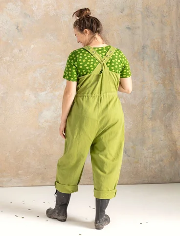 “Gardener” overalls in organic cotton/linen - kiwi