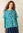 Bluse „Peggy“ aus Bio-Baumwollgewebe - aqua-gemustert