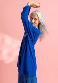 Organic/recycled cotton knitted tunic - klein blue