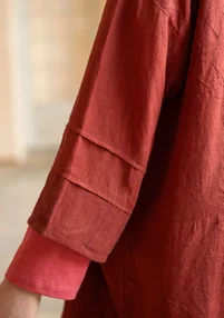 “Andante” linen indoor jacket - red curry