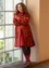 “Aria” reversible, knitted wool felt coat (red curry M)